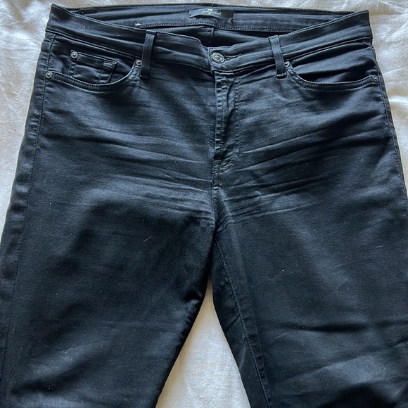 7 For All Mankind - Black Skinny Ankle Jeans - Picture 4 of 5